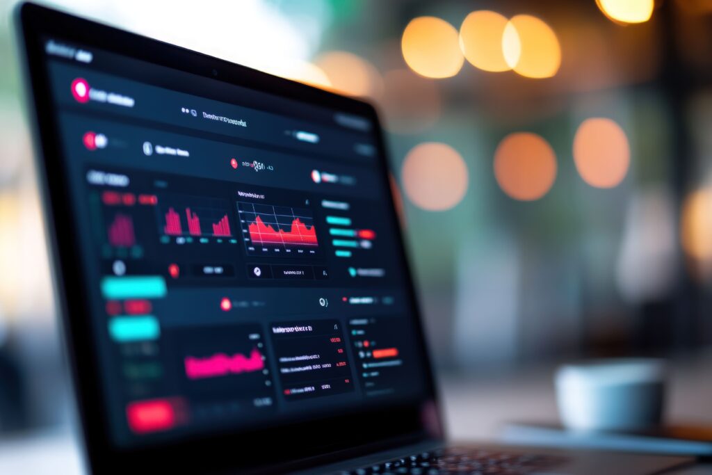 vecteezy data analysis on laptop display with financial charts graphs 70074208